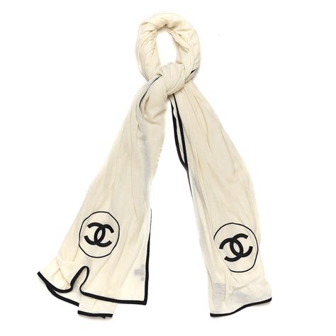 men chanel scarf|Chanel black and white scarf.